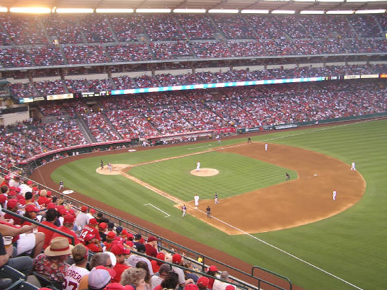 Angels Stadium from the 1st base side